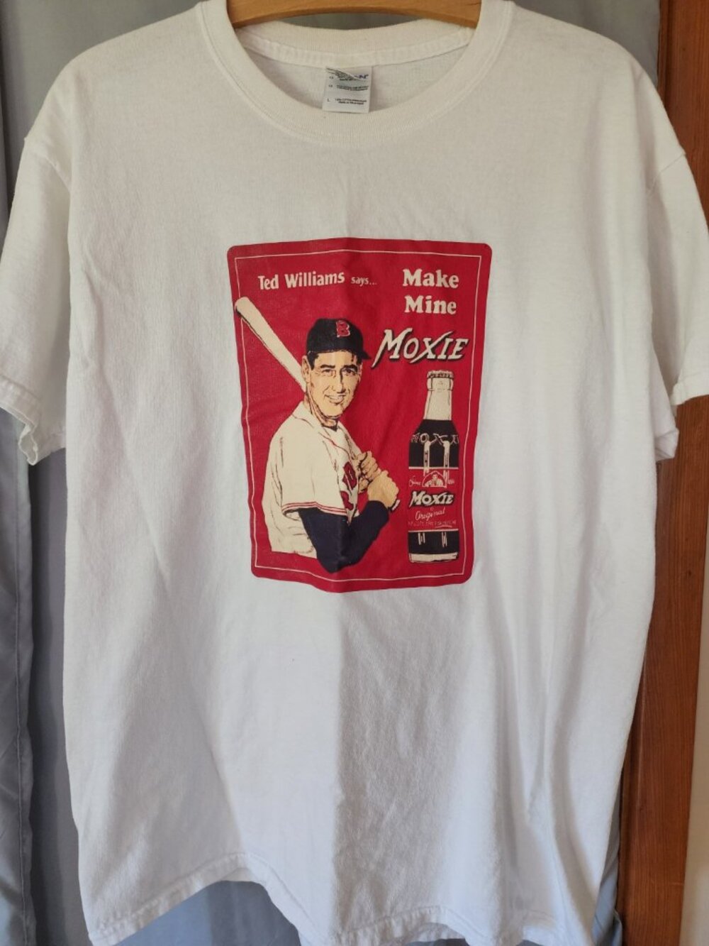 Ted Williams Make Mine Moxie Boston Red Sox Graphic T-Shirt Gildan Large